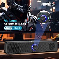 Frontech SPK-0008 multimedia speakers deliver clear, rich sound with stylish design—perfect for desktops, laptops, and home entertainment.