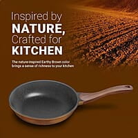 Preethi Artistic Collection Die Cast Non Stick Fry Pan, 24 cm,with Glass Lid