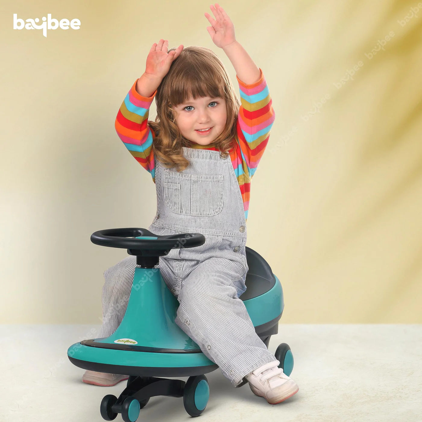 Baybee Trix Go Kids Magic Swing Cars for Kids-Green Baybee Trix Go Kids Magic Swing Cars for Kids-Green