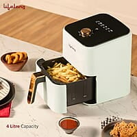Lifelong Air Fryer 1 Year Warranty 1200W, 4L, Air Fryer for Home, Airfryer, Electric Air-Fryer Green