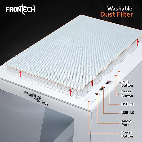 Frontech SNOWY FT-4288 High-Airflow White Tower