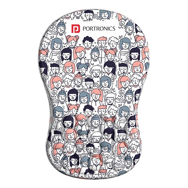 Portronics Comfipad Mouse Pad – White, Ergonomic with Wrist Support