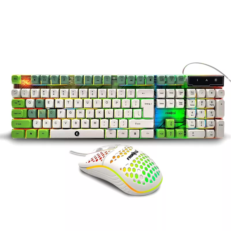 Frontech NOVA KNIGHT KB-0045 – RGB gaming keyboard with mechanical feel, USB interface, anti-ghosting keys & durable, ergonomic design.