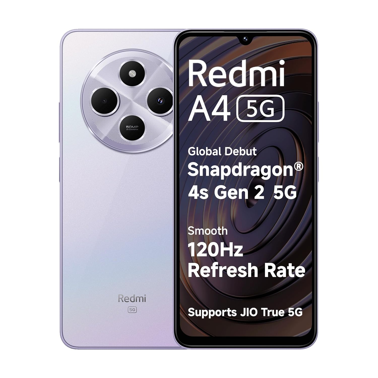Redmi A4 5G (Sparkle Purple, 4GB RAM, 128GB Storage)