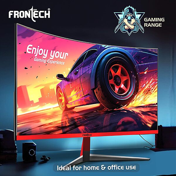 Frontech MON-0076 – 32" curved borderless monitor with immersive display, Full HD resolution, and sleek 80cm screen for enhanced viewing.