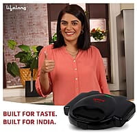 Lifelong LLSM115G 750-Watt 4-Slice Grill Sandwich Maker for with Non-Stick Plates