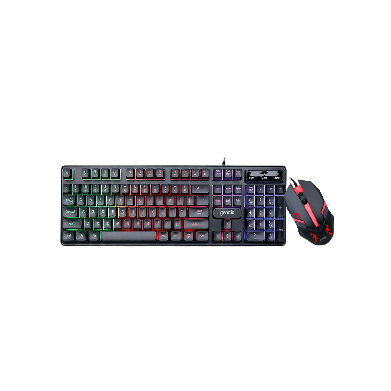 Geonix Cruiser CX2 Gaming Keyboard and Mouse Combo,Superior Membrane, Black, GXGBK-07
