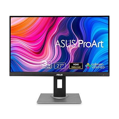 ASUS ProArt Display 27" WQHD Monitor, IPS, Calman Verified, Eye Care, Anti-Glare, PA278QV