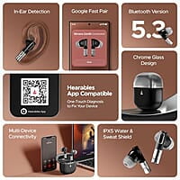 boAt Nirvana Zenith Truly Wireless in Ear Ear Buds w/Dolby Audio, 50dB ANC, Adaptive EQ Powered by Mimi, 6-Mic AI-ENx™, 50 Hrs. Playback & Hearables App Support