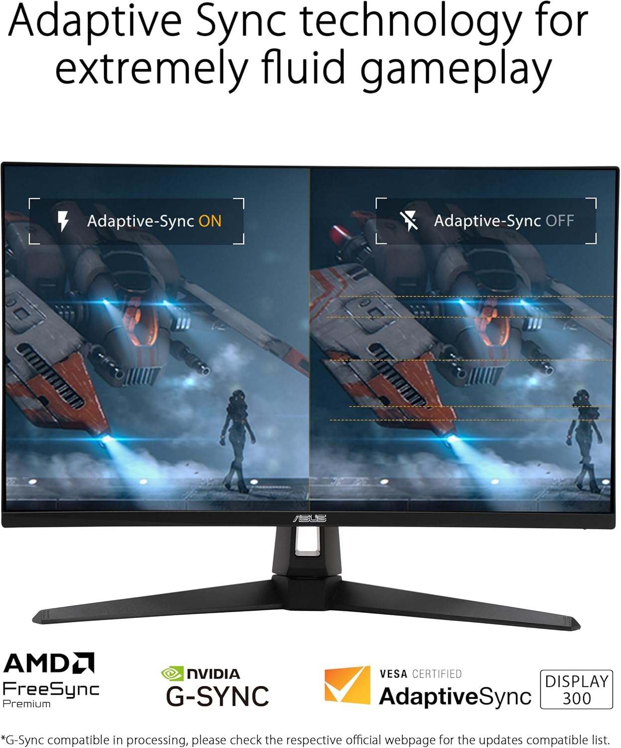 ASUS TUF Gaming 27” 1440P Monitor  - QHD (2560x1440), 300Hz, Fast IPS, Extreme Low Motion Blur Sync, 0.3ms, Speaker, 95% DCI-P3, Shadow Boost, DisplayWidget Center , (VG27AQM5A)