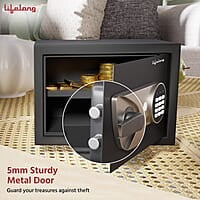Lifelong Locker For Home&Office 34L-Digital Safe Locker For Security With 5Mm Sturdy Metal Door