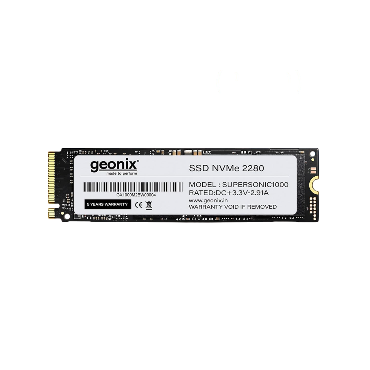 Geonix 256GB M.2 NVMe SSD, 2280, 6Gb/s, 2650/2000 Mbps, 5 Years Warranty, GXNVME256GB