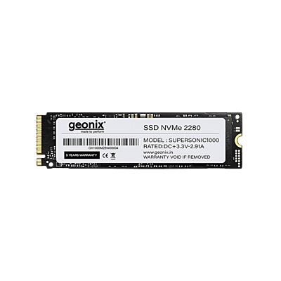 Geonix 1TB M.2 NVMe SSD, 2280, 6Gb/s, 2650/2000 Mbps, 5 Years Warranty, GXSSDN1TB Geonix 1TB M.2 NVMe SSD, 2280, 6Gb/s, 2650/2000 Mbps, 5 Years Warranty, GXSSDN1TB