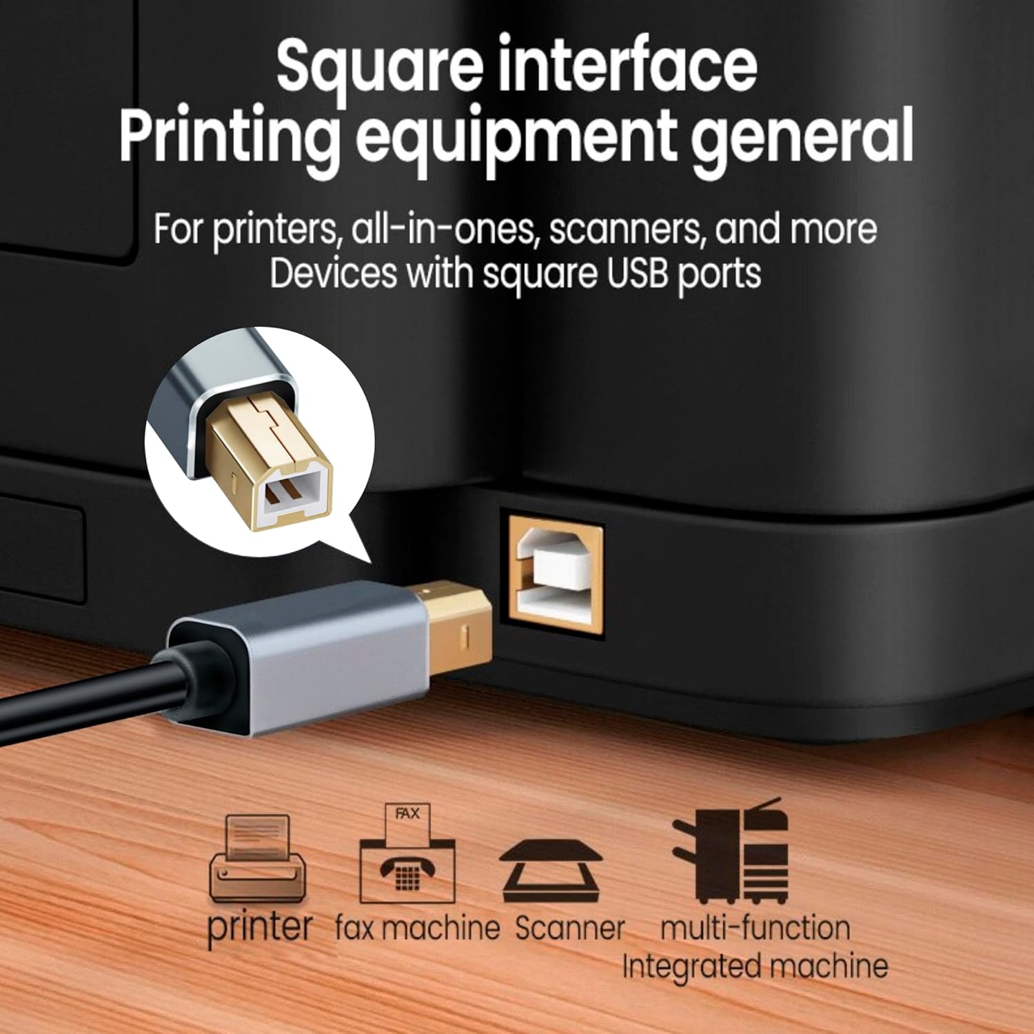 UPORT USB 2.0 Male to Male Cable, 5M length, ideal for connecting devices like printers, scanners, and external drives. High-speed data transfer, durable design, and flexible for easy use.