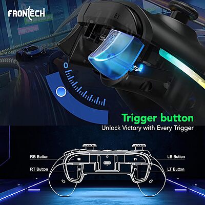 Frontech GP-0002 – Wired USB gaming pad with dual analog sticks, vibration feedback, and ergonomic grip for immersive gameplay