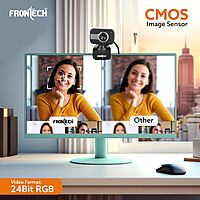 Frontech E-CAM FT-2252 HD Webcam – HD Video | Built-in Microphone | USB Plug & Play | Video Calling & Online Classes