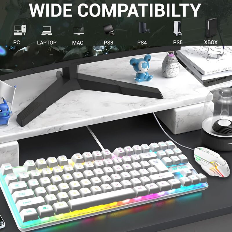 ANT ESPORTS MK710V2 KEYBOARD &MOUSE COMBO WHITE