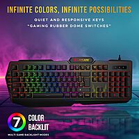 LAPCARE Champ (LGK-102) RGB Gaming Keyboard – Multi-Key Anti-Ghosting | Rubber Dome Key Switches | Spillproof | 2 USB Passthrough | 3 Programmable G Buttons | RGB LED Backlit | 1-Year Warranty