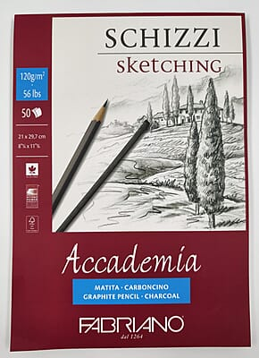 Fabriano Accademia Sketching Pad, 120 gsm, 6 × 8 in, 50 Sheets