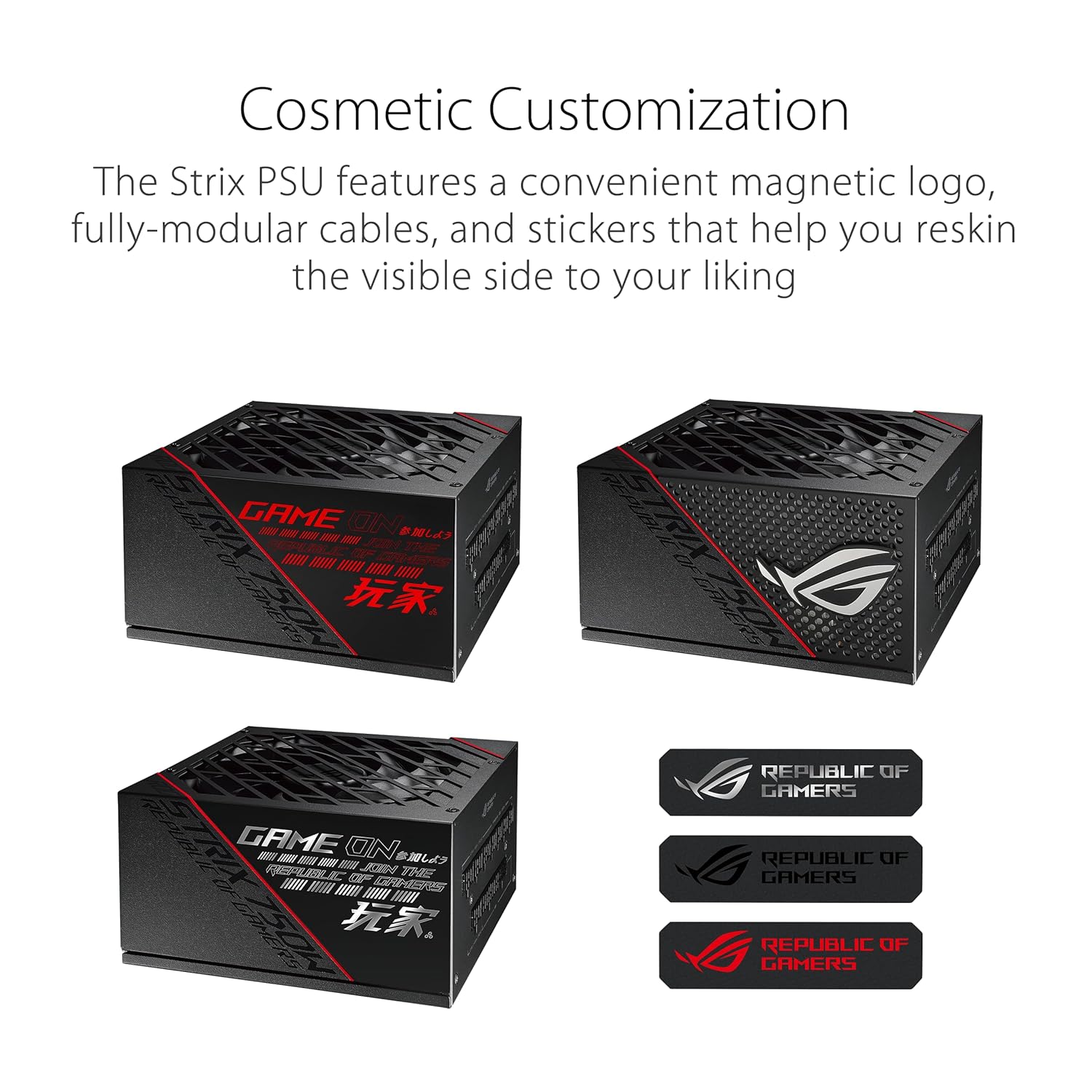 Open Box ASUS ROG Strix 750 Fully Modular 80 Plus Gold 750W ATX Power Supply with 0dB Axial Tech Fan and 10 Year Warranty (ROG-STRIX-750G)