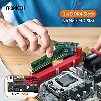 FRONTECH H110 Motherboard (FT-0475) – LGA1151 Socket | Supports 6th/7th/8th Gen CPUs | DDR4 Slots | NVMe Support | HDMI & VGA | USB 3.0