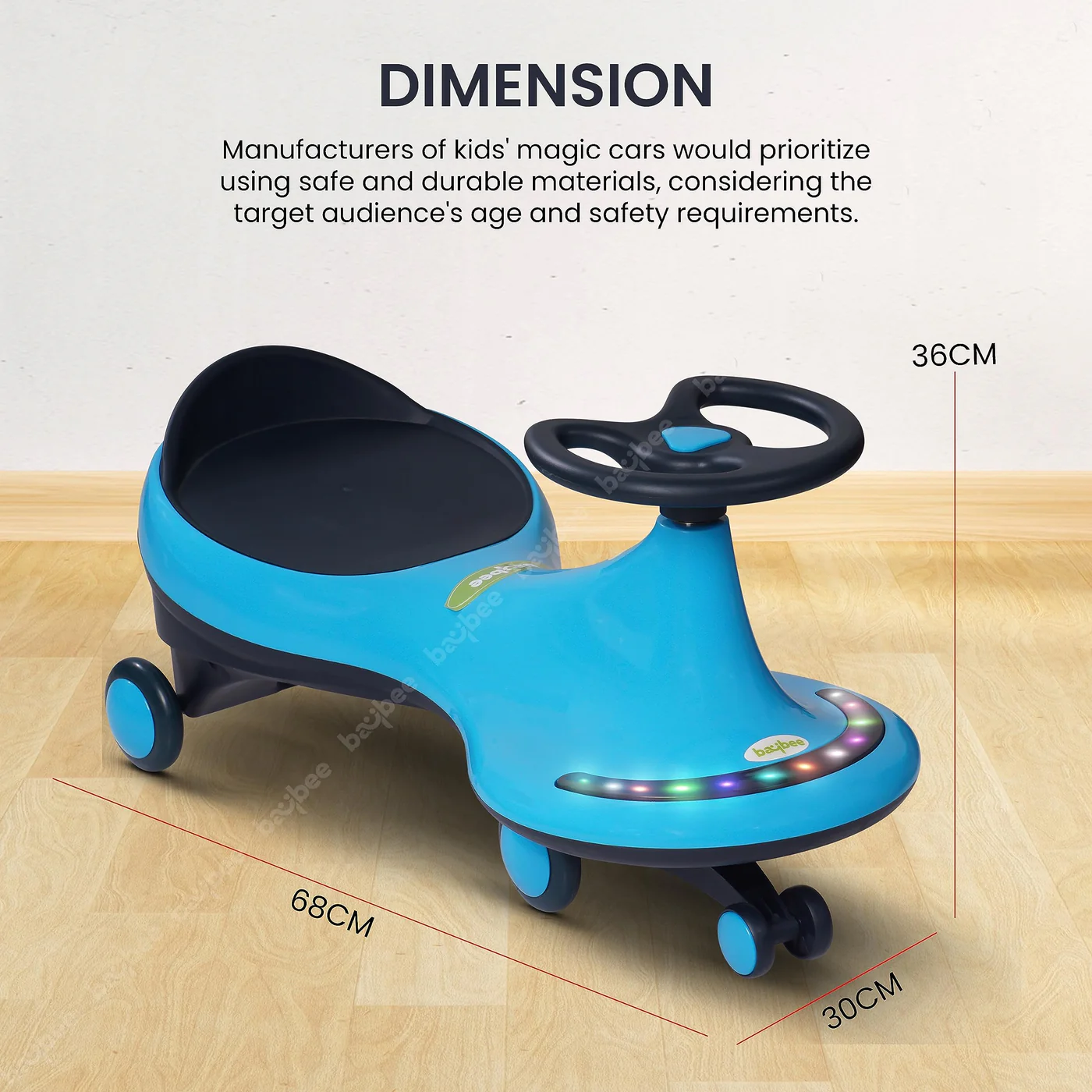 Baybee Trix Go Kids Magic Swing Cars for Kids-Blue Baybee Trix Go Kids Magic Swing Cars for Kids-Blue