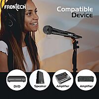Frontech HF-0014 microphone delivers clear voice capture with noise reduction, ideal for streaming, calls, and online meetings.