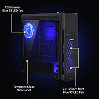 Zebronics Zeb-Athena Pro Mid-Tower Gaming Cabinet – RGB Lighting, Spacious Design & Efficient Cooling for Gamers