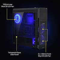 Zebronics Zeb-Athena Pro Mid-Tower Gaming Cabinet – RGB Lighting, Spacious Design & Efficient Cooling for Gamers