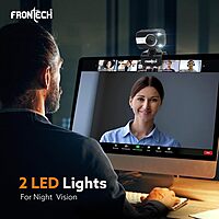 Frontech E-CAM FT-2252 HD Webcam – HD Video | Built-in Microphone | USB Plug & Play | Video Calling & Online Classes