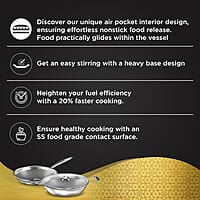 ‎Preethi Diva Collection Triply Stainless Steel Fry Pan with API Technology, 26 cm, Gas & Induction