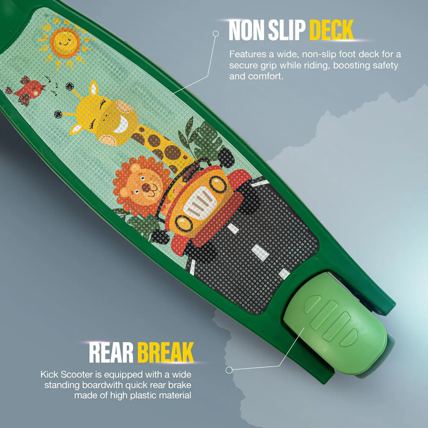 Baybee Kitty Kick Scooter for Kids, Foldable Kids Scooter- Green Baybee Kitty Kick Scooter for Kids, Foldable Kids Scooter- Green