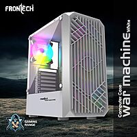 Frontech WAR Machine FT-4350 Gaming Computer Cabinet – 4×120mm LED Cooling Fans  Acrylic Side Panel  High Airflow Design  Performance Gaming PC Case