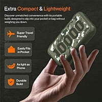 Ambrane 10000mAh Rugged, Slim & Compact Powerbank, 22.5W Fast Charging, USB & Type C Output