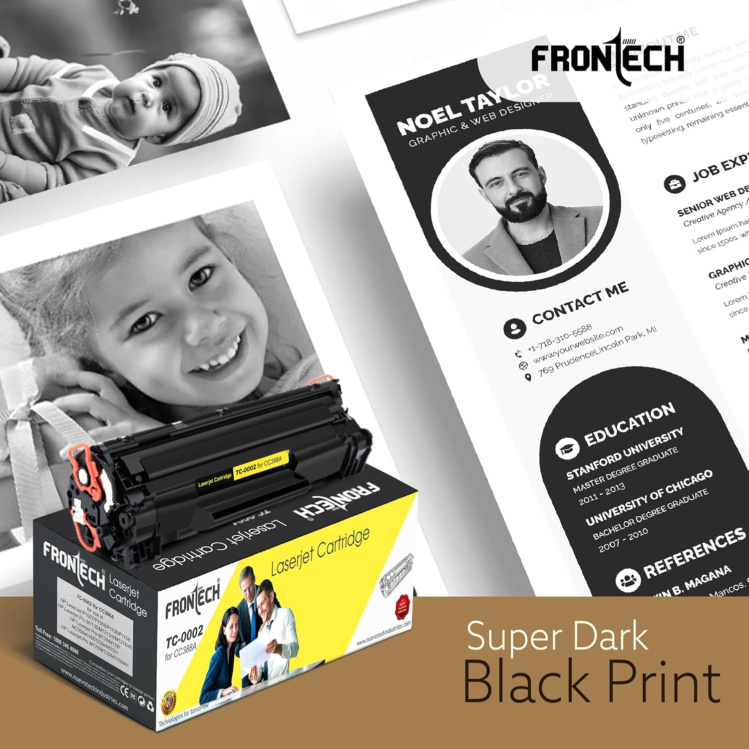 FRONTECH CC388A Compatible Toner – High-Quality Printing, Reliable Performance, Ideal for HP Printers, Boosts Office Productivity, 1 Year Warranty