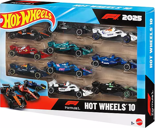 Hot Wheels Formula 1- Pack of 10