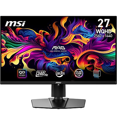 MSI 26.5 Inch 240Hz,Gaming Monitor, MAG 271QPX QD-OLED E2