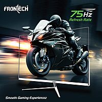 Frontech MON-0085 – 27" curved borderless monitor with vibrant display, 68.58cm screen, and ultra-thin bezels for immersive viewing.