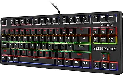 ZEBRONICS Premium Mechanical TKL (Tenkeyless) Keyboard Zeb-MAX V2 ZEBRONICS Premium Mechanical TKL (Tenkeyless) Keyboard Zeb-MAX V2