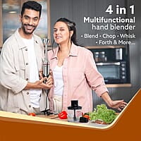 AGARO Royal Hand Blender & Chopper, 1500W Copper Motor, 2 Modes & 20 adjustable Speed, Chopping, Mixing, Puree, Stainless Steel Blades