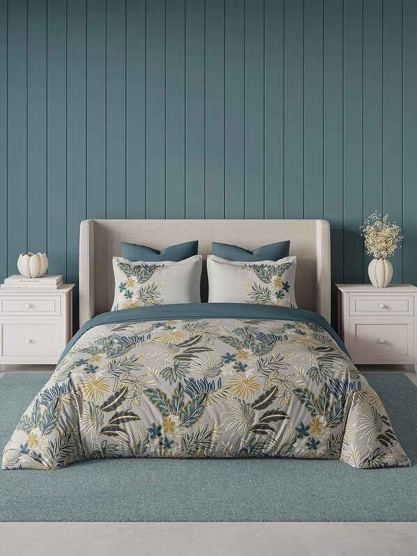 Emerald Smoke Blue Elemental DDecor Bed Sheet