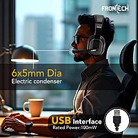 Frontech HF-3447 – Wired multimedia headphone with clear sound, adjustable headband, and soft ear cushions for all-day comfort.