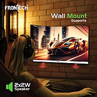 Frontech MON-0085 – 27" curved borderless monitor with vibrant display, 68.58cm screen, and ultra-thin bezels for immersive viewing.