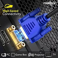 Frontech VGA Cable – Clear & Stable Video Output Cable for Reliable Connectivity