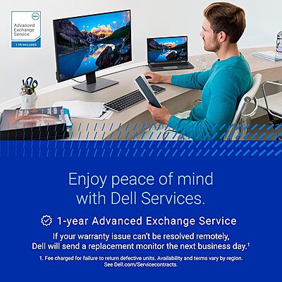 Dell 27" 4K UHD 60Hz Monitor, 8ms GTG, Dual 3W Speakers,S2722QC