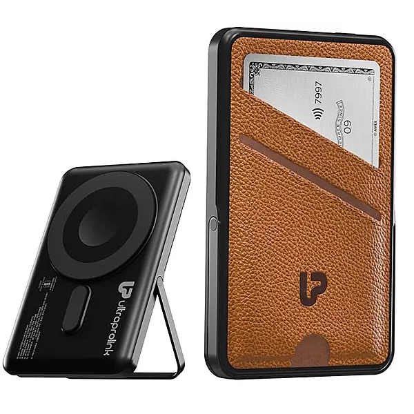 UltraProlink UM1128 - Juice-Up Swipe Magnetic Powerbank with Wallet (Tan)