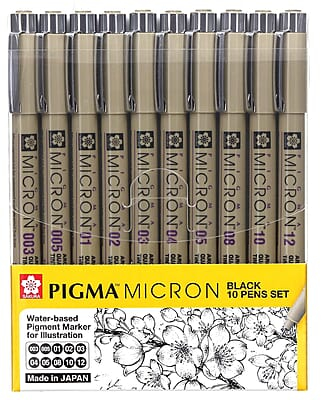 SAKURA MICRON BLACK 10PCS SET IP