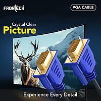 Frontech VGA Cable – Clear & Stable Video Output Cable for Reliable Connectivity