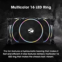 Zebronics Zeb-PGF100 RGB Fan features vibrant RGB lighting, efficient cooling, and a sleek design. Perfect for gamers and PC builders looking to enhance aesthetics and performance.