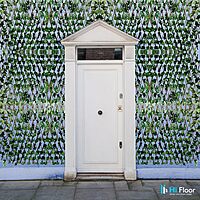 Expandable Wooden Panel Garden Fence with Artificial Leaves for Walls & Ceiling